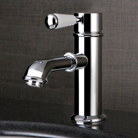 Kingston Brass KS7411DPL Paris Single Porcelain Lever Handle Bathroom Faucet, Chrome KS7411DPL